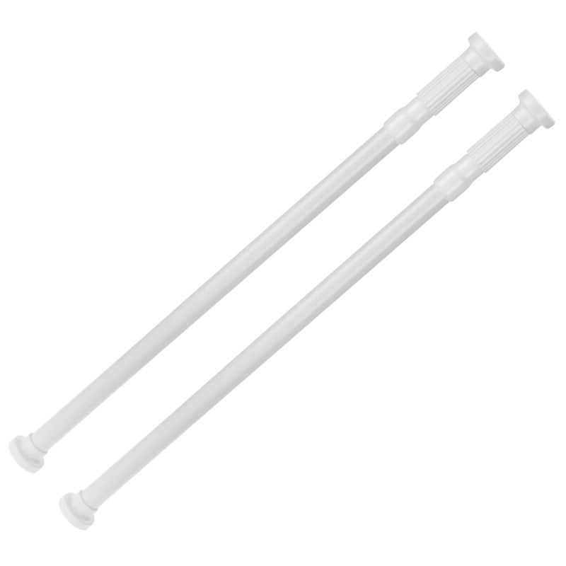 Roe & Moe Sliding Glass Door Security Bar White Color - Feel Safe at Home with These 23" to 40" Adjustable Home Security Bars 7/8" Dia. (2-Pack) - Image 1
